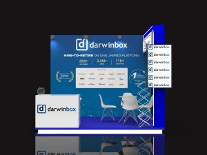 desain booth 2 x 2 darwin box / foto vendorboothindonesia