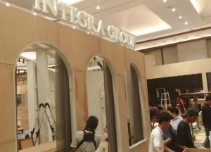 booth 8 x10 sqm integra grup di ifex; produksi vendorboothindonesia