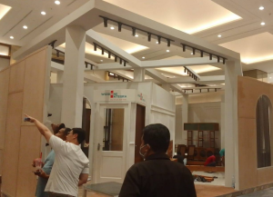 booth 8 x10 sqm integra grup di ifex; produksi vendorboothindonesia