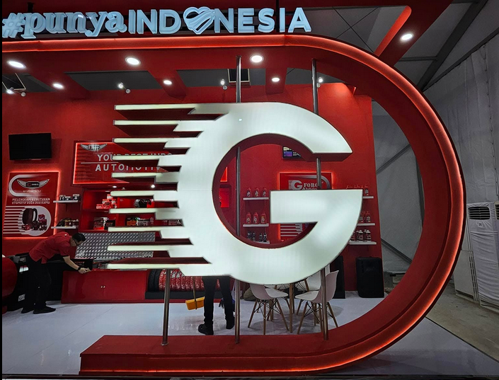 booth G force di Event Giias produksi vendorboothindonesia